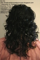 Tree Braids- Cornrows with wavy hair, Back2420.