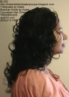 Tree Braids- Cornrows with wavy hair, Right2422.