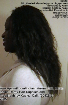 Tree Braids- Cornrows with Virgin Remy wavy human hair Left2370.