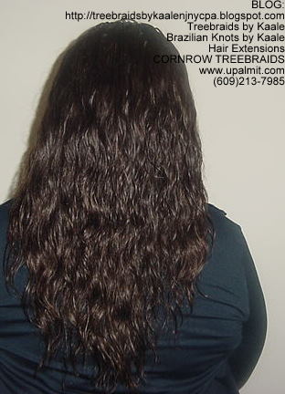 Cornrow Tree Braids Loose Wavy hair Back189.