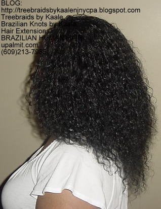 Virgin Brazilian curly human hair Treebraids Left215.
