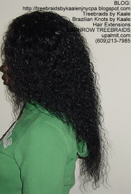 Cornrow Tree Braids Wet n wavy human hair Left178.