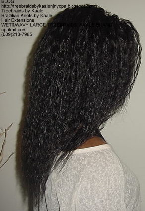 Individual Treebraids with KAALE brand Wet n Wavy human hair Right2158.