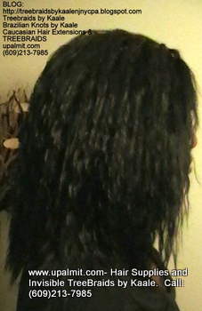 Tree Braids- Cornrows with Wavy human hair, Right2365.