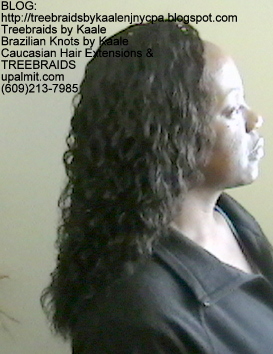 Tree Braids- with Wet and Wavy human hair Right2254.