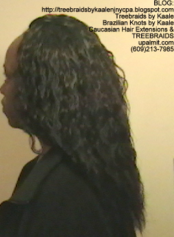 Tree Braids Cornrows, Wet and Wavy human hair- Left2296.