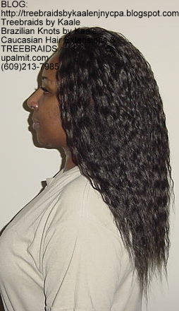 Tree Braids with KAALE Brand Wet n Wavy loose wave human hair Left355.