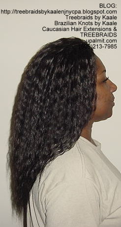 Tree Braids with KAALE Brand Wet n Wavy loose wave human hair Right356.