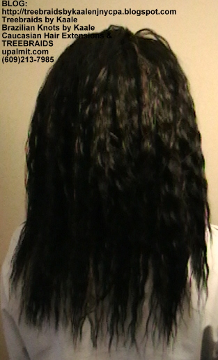Tree Braids with KAALE Brand Wet n Wavy loose wave human hair Back350.