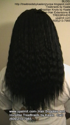 Tree Braids with KAALE Brand Wet n Wavy own human hair Back362.