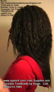 Tree Braids- Cornrows with Wet n Wavy human hair, Left2333.