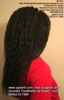 Tree Braids- Cornrows with Wet n Wavy human hair, Right2334.