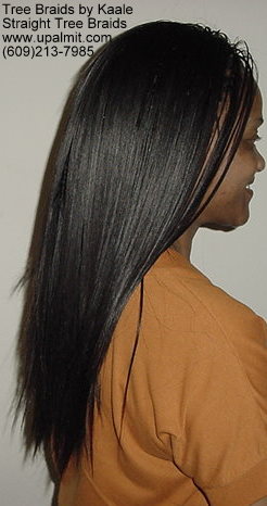 Straight TreeBraids- Right side view.