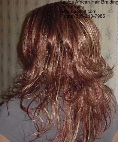 Summer, vacation, and beach Tree Braids- back view, also spelled Treebraids.