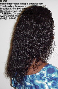 Tree Braids by Kaale using wet and wavy hair, right view only.