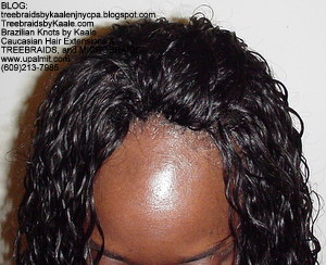 Tree Braids by Kaale using wet and wavy hair, top view only.