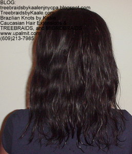 Tree Braids by Kaale used Loose Body Wavy pure Brazilian Remy hair Back31013.