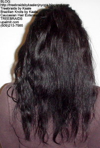 Tree Braids by Kaale- Small cornrow treebraids with virgin Brazilian real human hair Back.