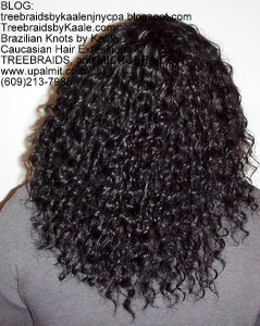 Tree Braids by Kaale- Cornrow treebraids with deep bulk hair Back.