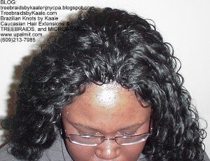 Tree Braids by Kaale- Cornrow treebraids with deep bulk hair Top.