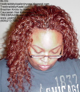 Tree Braids by Kaale- Cornrow treebraids with Invisible Hairline and deep bulk hair- Front.