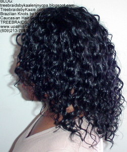 Tree Braids by Kaale- Cornrows with deep bulk hair Di3 Left.