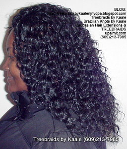 Tree Braids by Kaale- Cornrows with deep bulk hair Ma Left 1.