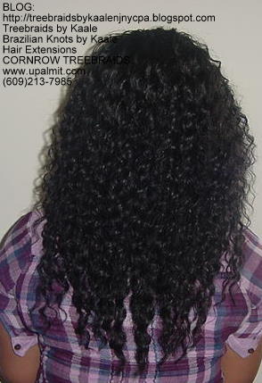 Tree Braids using KAALE Brand Deep Bulk human hair Back201.