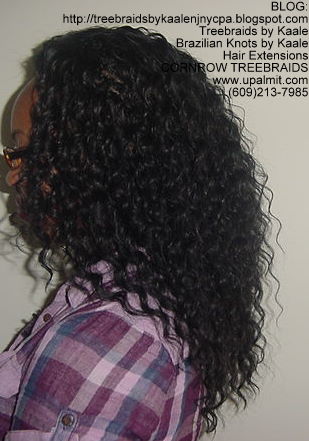 Tree Braids using KAALE Brand Deep Bulk human hair Left203.
