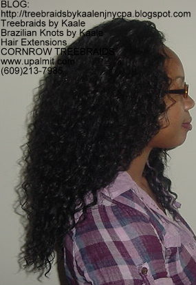 Tree Braids using KAALE Brand Deep Bulk human hair Right202.