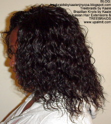 Tree Braids by Kaale- remy hair used for these cornrow treebraids with curly hair, Left 1.