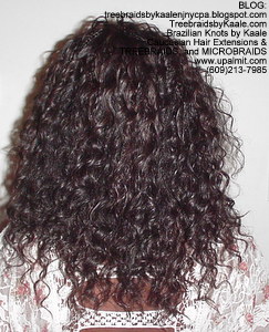 Tree Braids by Kaale using wet and wavy hair: back2286.
