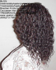 Tree Braids by Kaale using wet and wavy hair:left.