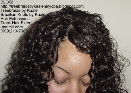 Full track hair extensions with invisible part, Front50.