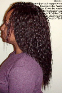 Tree Braids by Kaale- Cornrow treebraids with Spanish bulk hair Left2yrs.