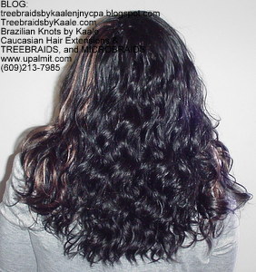 Tree Braids by Kaale- Cornrow treebraids with loose deep hair Back.