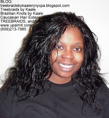 Tree Braids by Kaale- Indian remy hair in individual treebraids, Front.