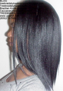 Tree Braids by Kaale- Cornrows with Straight Yaky hair Left2743.
