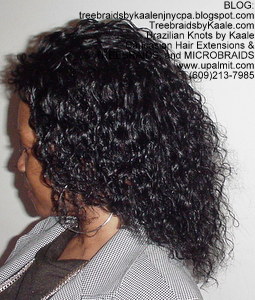 Tree Braids by Kaale- cornrow treebraids with Brazilian hair from RemyHairSales.com, Left.