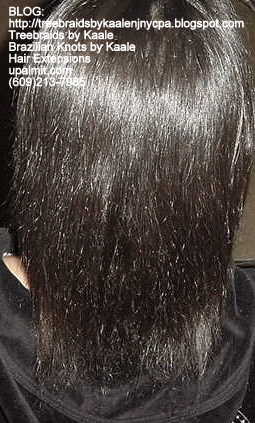 Track or Weft hair extensions- BEFORE.