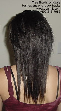 Straight hair extensions- Back10.