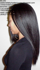 Tree Braids by Kaale- Cornrows with Straight human hair Left.