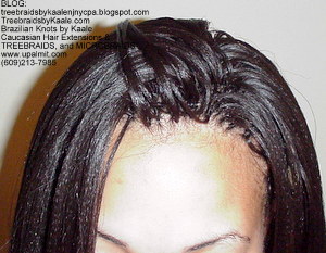 Tree Braids by Kaale- Cornrows with Straight human hair Top.
