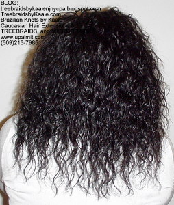 Tree Braids by Kaale- Individual treebraids with wavy hair -Back.