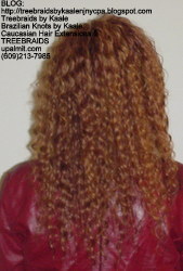 Tree Braids by Kaale- cornrow treebraids with wavy deep bulk human hair Back61614.