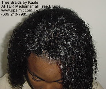 Wavy and curly tree braids- Top.