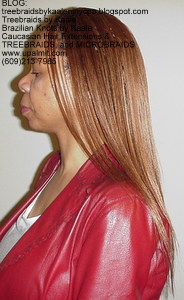 Tree Braids by Kaale- Cornrows with Straight human hair Left2747.