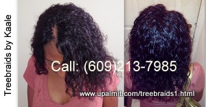 Tree Braids by Kaale- traditional cornrow treebraids in SmallMedium size pure Brazilian curly
remy hair sales back, and left side73013.