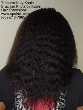 Track hair extensions with braids, Back4a.