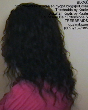 Tree Braids- Individuals, Small size- with Wavy human hair Left2240.